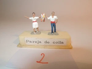 ++ W97 H0 Alymer Miniploms Metallfiguren Tanzendes Paar  Pareja de colla Spanien - Picture 1 of 2