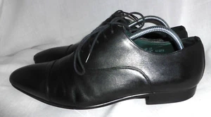 ROLAND CARTIER MEN BLACK LEATHER LACE UP DERBY SHOE SIZE UK 7.5 EU 43 US 10 VGC - Picture 1 of 22