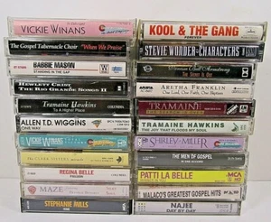 22 Cassette Tape Mix Lot R&B-Soul-Pop-Gospel Kool and the Gang Aretha Franklin - Picture 1 of 11