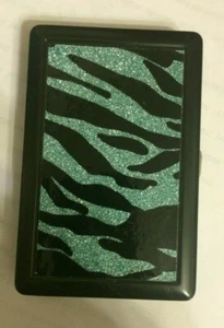 Retro Blue/Black Tiger Animal Print Cigarette Case Business Credit Card Holder - Picture 1 of 1