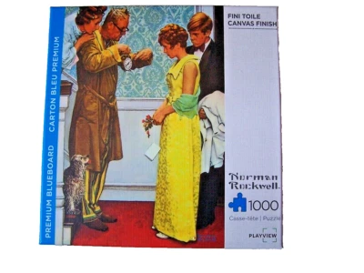 NUEVO Rompecabezas Norman Rockwell 1.000 piezas "Primera cita en casa tarde" Foto 1 de 4