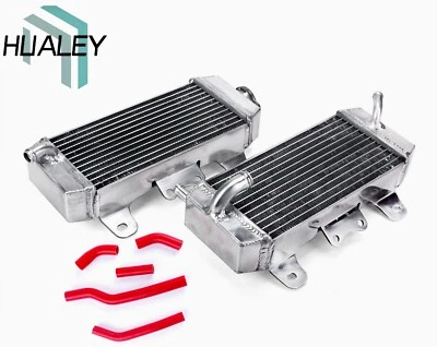 Radiador de alumínio + mangueira de silicone vermelha para Yamaha YZ250F 2006 / WR250F 2007-2013 - Imagem 1 de 4