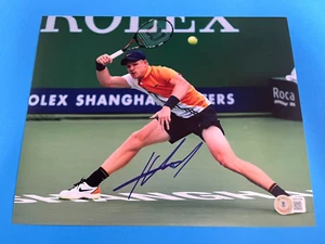 Foto 8x10 firmada por tenis por Kyle Edmund Inglaterra Beckett BAS autenticada - Imagen 1 de 3