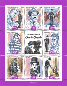2025 04- GUINEA BISSAU- CHARLIE CHAPLIN 135TH 8V MNH ** - Picture 1 of 1