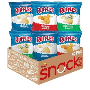 Sour Cream, and Cheddar Flavors, Variety Pack Snack Chips, 1 oz Bags, - Picture 1 of 5
