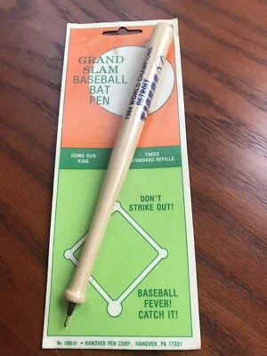 NUEVO Mini bolígrafo de bate de béisbol sellado de los Tigres de Detroit de colección campeón de la Serie Mundial 1984 Foto 1 de 2