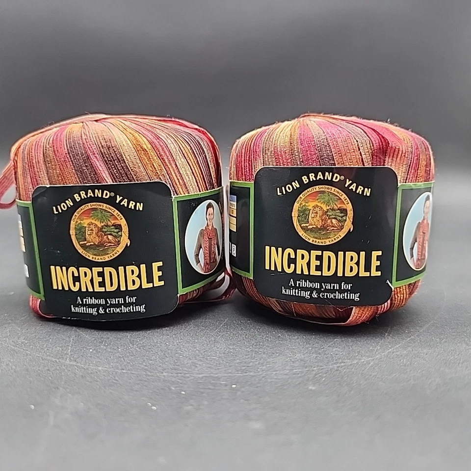 5 50g Balls Lion BRAND Incredible Yarn Autumn Leaves