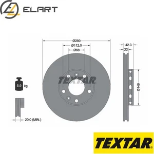 2x BRAKE DISC 92152203 FOR AUDI A8D3 VW PHAETON ASN/BBJ 3.0L BDX 2.8L BNG 3.0L - Picture 1 of 6