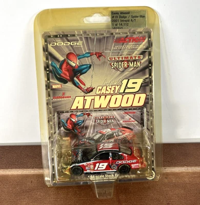 Casey Atwood #19 Dodge Spider-Man 2001 Intrepid 1:64 Acción NASCAR Diecast Nuevo Foto 1 de 4