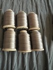 Vintage Belding Corticelli Wood Spools with Silk Thread - Lot Of 6