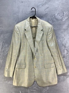 Brooks Brothers 100% Silk Blazer Men Herringbone Made In Italy Sport Coat - Picture 1 of 8