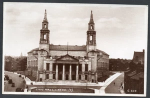 Postcard Leeds Yorkshire the Civic Hall RP - Foto 1 di 2