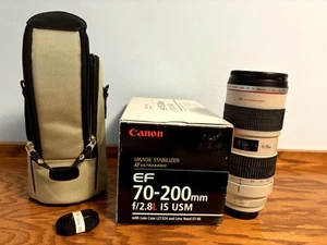 Canon Ultrasonic Image Stabilizer Telephoto Lens EF 70-200mm f/2.8 & Case (he) - Picture 1 of 2