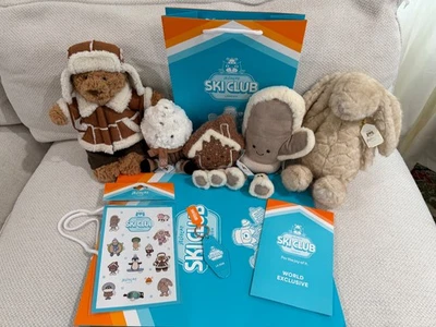 Jellycat FULL SET of 10 Items Bartholomew Bear Alpin Franilla Bunny LA Ski Club - Image 1 of 4