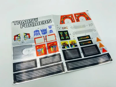 G1 MEGATRON STICKER SHEET ORIGINAL TRANSFORMERS (1L-109059) - Image 1 of 4