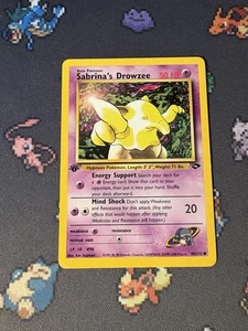 Pokémon Cards Sabrina’s Drowzee 95/132 Gym Challenge FIRST EDITION - (MP) - Picture 1 of 2