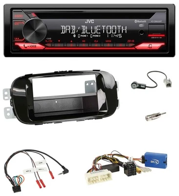 JVC CD DAB USB Bluetooth Lenkrad Autoradio für Kia Soul 2016-2019 piano - Bild 1 von 4