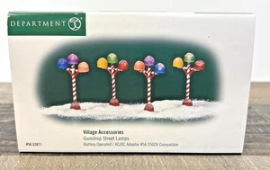 Dept 56 Village Accessories Gumdrop Street Lamps Set Of 4 #52871 - EUC DP105 - Picture 1 of 7