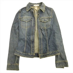 Dolce GABBANA Durgaba DOLCE GABBANA 90 s 00 s Buttonless Denim Jacket Vintag - Picture 1 of 6