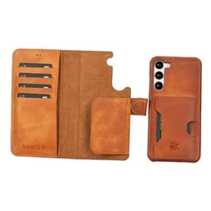 Florence Leder Wallet Handyhülle Samsung Galaxy S23 Plus Antik Braun - Bild 1 von 8