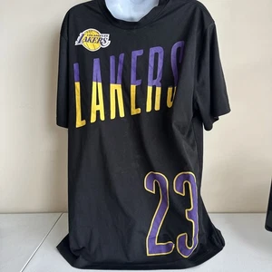 Camiseta deportiva negra para hombre NBA LA Lakers LeBron James 23 poliéster elástica XL - Imagen 1 de 9