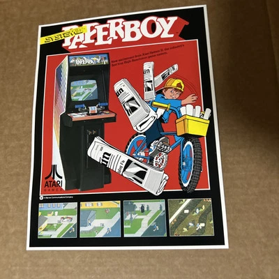nos Original Factory Paper Boy Paperboy Atari arcade Video game flyer - Image 1 of 2