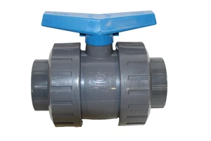 3" BASIKS BT645-300VS-PV DOUBLE UNION SOCXSOC PVC FULL PORT BALL VALVE NEW BOX - Picture 1 of 12