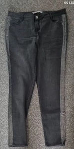 Jeans Silver Gittle Strips George Size 14 New . - Picture 1 of 8