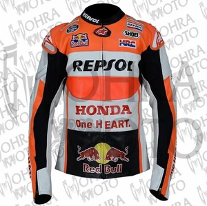 Honda Repsol 1,3 mm Rindsleder Motorradjacke Unisex Motorradjacke - Bild 1 von 6