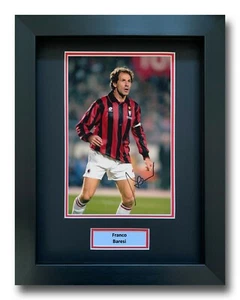 FRANCO BARESI HANDSIGNIERTES GERAHMTES FOTODISPLAY - AC MAILAND AUTOGRAMM. - Bild 1 von 1