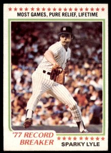 1978 TOPPS SPARKY LYLE (101) NEW YORK YANKEES #2