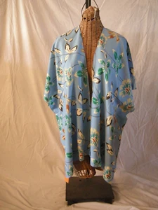 Ladies Top, Kimono Style Vest By LF (Love Of Fashion), Floral, One Size, Blue - Picture 1 of 2