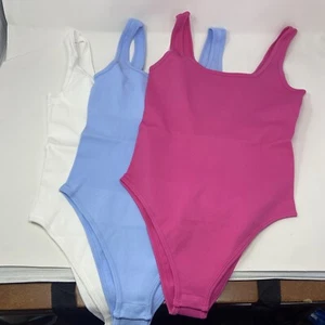 3 Pack Ribbed Tank Bodysuit Womens Size M - Picture 1 of 4