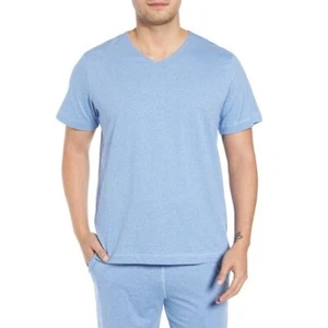 Camisa para dormir Daniel Buchler peruana Pima algodón brezo, talla M - azul - Imagen 1 de 5