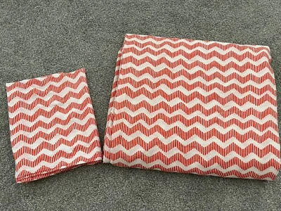 Juego de funda nórdica doble Chevron naranja y blanco con funda de almohada - ropa de cama / funda Foto 1 de 3
