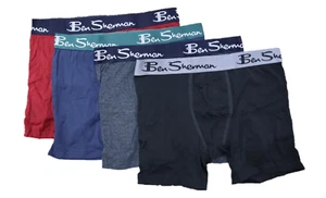 Ben Sherman Men's Ultra Soft Microfiber Boxer Briefs with Support Pouch 4-Pack - Picture 1 of 3