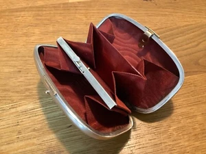 antike Geldbörse Silber 925 Goldverschluss Etui Portemonnaie Theatertasche Punze - Bild 1 von 14