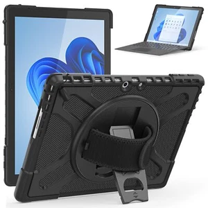 For Microsoft Surface Pro 9 / Pro 8 Heavy Duty Case with Hand Strap Kickstand - Picture 1 of 32
