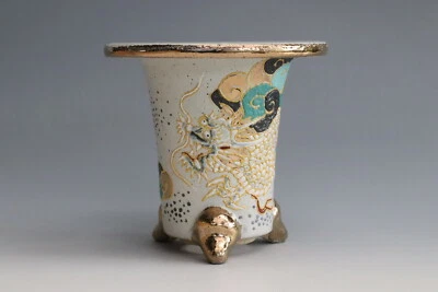 Bonsai japonés orquídea Omoto maceta φ4,3" (10,8 cm) dragón pintado por WATARU R066 Foto 1 de 4