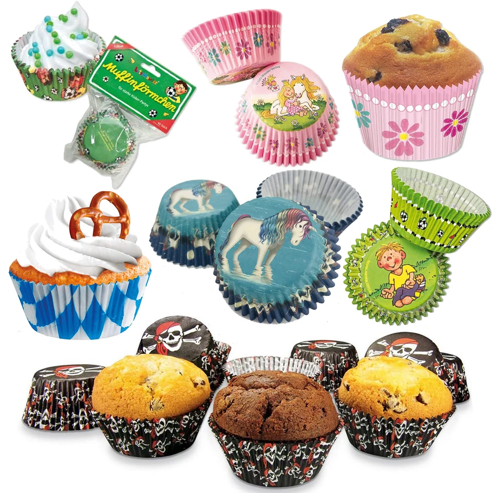 MUFFINFÖRMCHEN - Muffin Förmchen Cupcake Muffins Kuchen Backen Kindergeburtstag - Bild 1 von 1