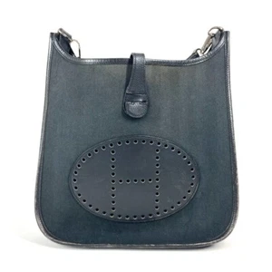 HERMES Punching logo Evelyne PM 1 Shoulder Bag Black/Dark Navy Based - Bild 1 von 15