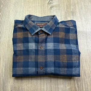 Johnston & Murphy Men's Multicolor Checked Corduroy Button-Up Shirt Size XL - Picture 1 of 12