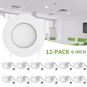 12x Retrofit LED Recessed Lighting 6 Inch, 2700K/3000K/3500K/4000K/5000K Select - Picture 1 of 20