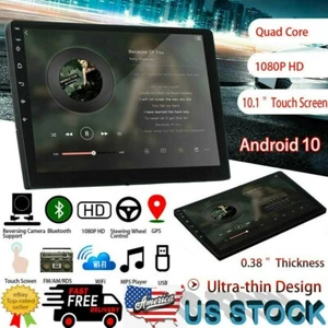 10.1" Android 9.0 Car Radio GPS Navi MP5 Player 2Din Quad Core Stereo Bluetooth - Picture 1 of 12