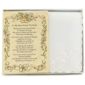 From a Friend to the Bride Wedding Handkerchief - Picture 1 of 1