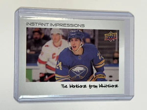 2022-23 Upper Deck Instant Impressions Nickname #PZ-24 Dylan Cozens “Workhorse” - Picture 1 of 2
