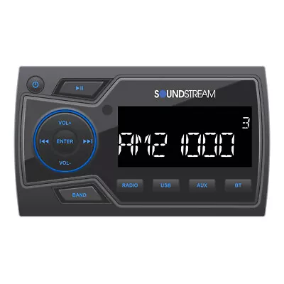 Soundstream MHU-32 Marine Boat ATV/UTV Digital Media Receiver Bluetooth/AUX/USB - Image 1 of 4