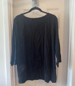 Top cuello barco elástico DENIM & CO NEGRO talla 2X - Imagen 1 de 2