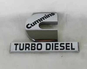 06-12 Dodge Ram Cummins Turbo Diesel Emblema Guardabarros Delantero Cromo Insignia Letrero Logo - Imagen 1 de 2