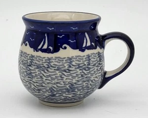 Taza de cerámica Bunzlauer BOHEHMISCH MINI, tanque de bolas, barcos - 0,18 litros, (K067-LK04) - Imagen 1 de 5